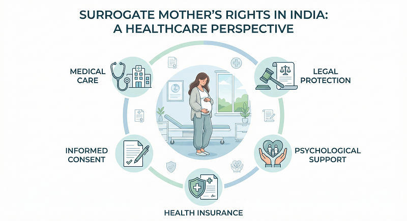 infographic showing rights of surrogate mother in India