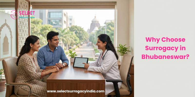 Couple consulting doctor for surrogacy in Bhubaneswar at Select Surrogacy India